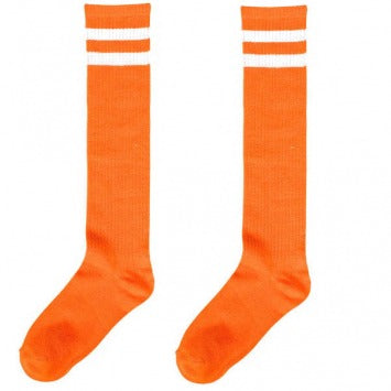 Orange Stripe Knee Socks - One Size Fits Most 2/ct