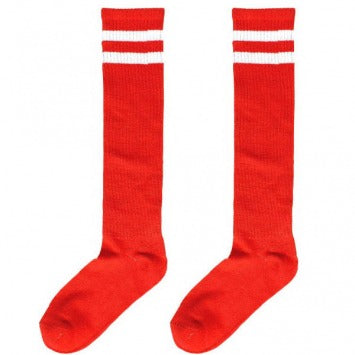 Red Stripe Knee Socks - One Size Fits Most 2/ct