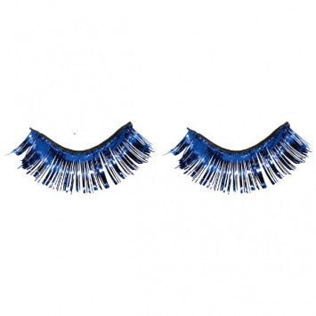 Blue Tinsel Eyelashes 1/2in x 1in