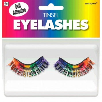 Rainbow Tinsel Eyelashes 1/2in x 1in