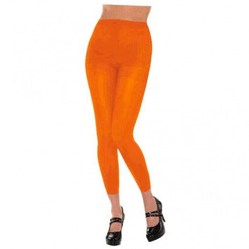 Orange Footless Tights - One Size