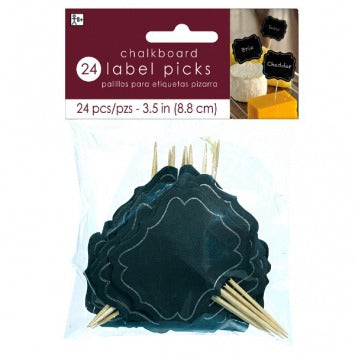 Chalkboard Picks 3 1/2in 24/ct