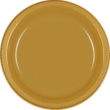 Gold Sparkle Plastic Plates, 7" 20/CT