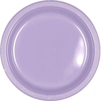 Lavender Plastic Plates, 10 1/4" 20/CT