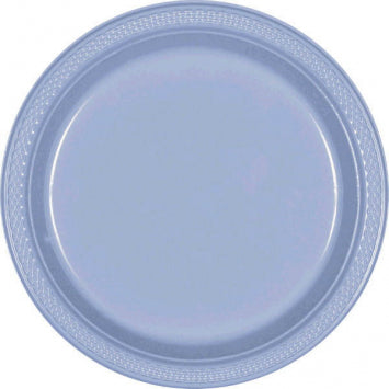 Pastel Blue Plastic Plates, 10 1/4 20/ct