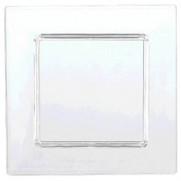 Clear Mini Plastic Square Plate - High Count 3in 40/ct