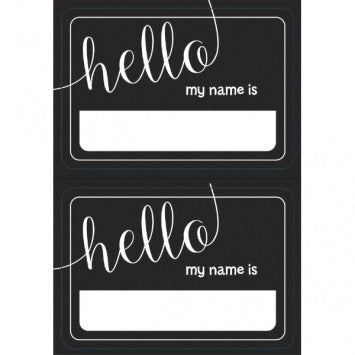 Black & White Chalkboard Look Name Tags 2 1/2in x 3 1/2in 100/ct