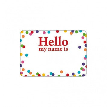 Confetti Name Tags 2 1/2in x 3 1/2in 100/ct