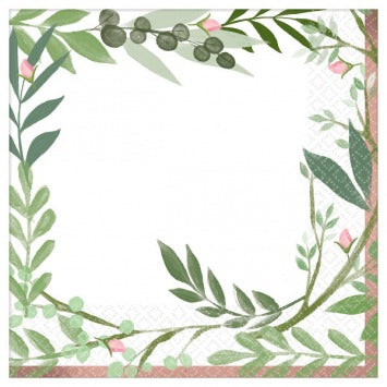 Love And Leaves Luncheon Napkins 16/ct