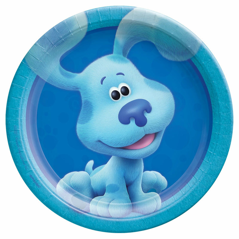 Blues Clues Round Plates - Blue 7in 8/ct