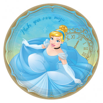 ©Disney Princess Round Plates, 9in - Cinderella 8/ct