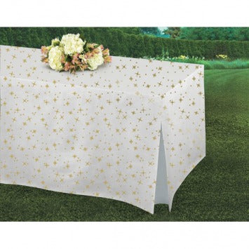 Gold Birthday Tablefitter® Rectangle Table Cover 31in H x 72in W x 27in D