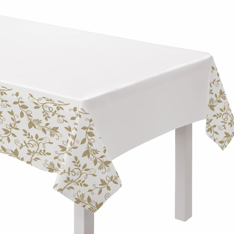Happy 50th Anniversary Plastic Table Cover 54in x 102in 1/ct