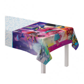 Trolls World Tour Table Cover Plastic 54in x 96in