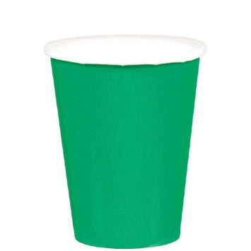 Festive Green Paper Cups, 9oz 20/ct