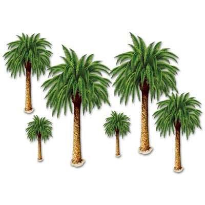 Palm Tree Decorations 18in-4ft 6/ct