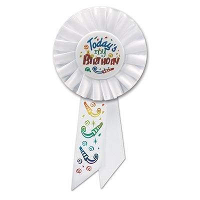 Today's My Birthday Rosette 3¼in x 6½in 1/ct