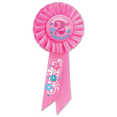 My 2nd Birthday Rosette 3¼in x 6½in 1/ct