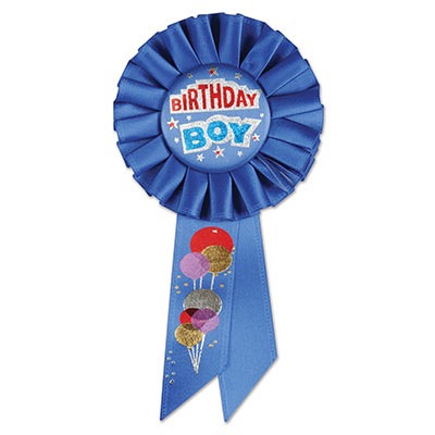 Take your party to the next level Birthday Boy Rosette 3¼in x 6½in 1/ct