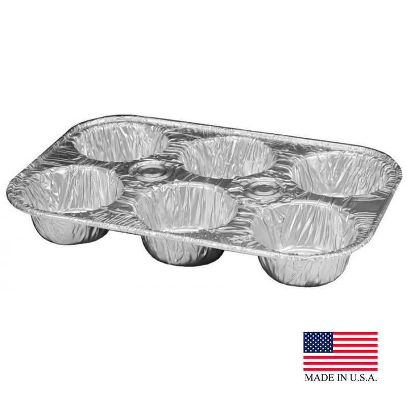 Aluminum 6 Cup Rectangular Muffin Pan