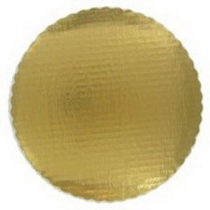 Gold Corrugated Scalloped Cake Circle 10in