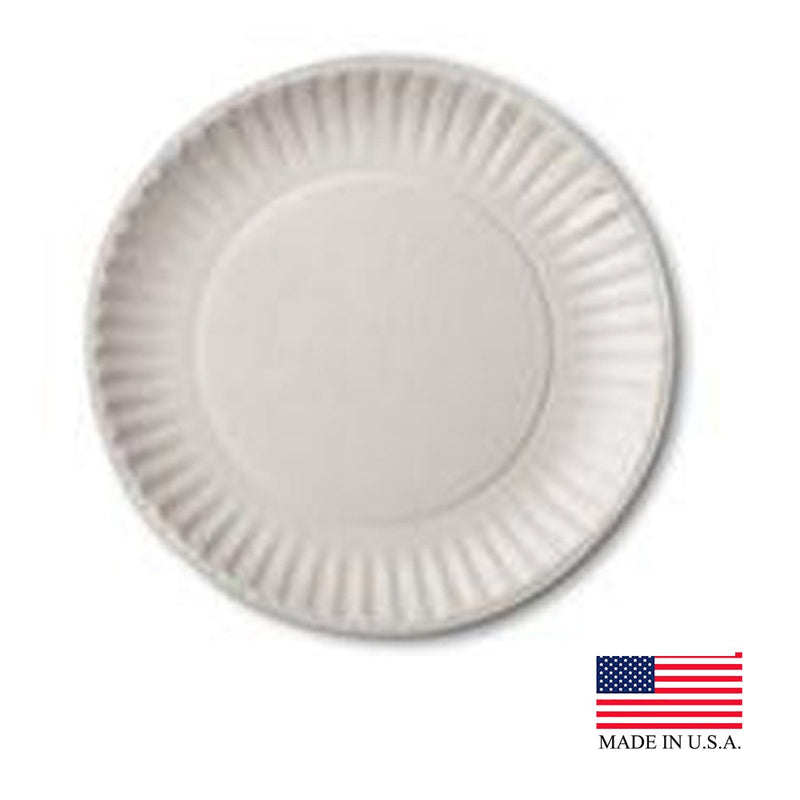 Easy Way White Uncoated Round Paper Plate 6in 100/ct