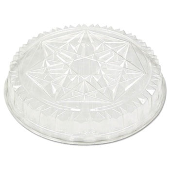 Clear Deep Round Plastic Dome Lid 12in x 2.5in