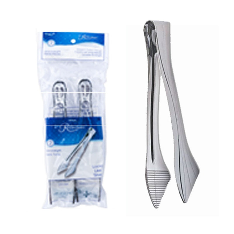 Reflections Silver Plastic Tongs 2/ct