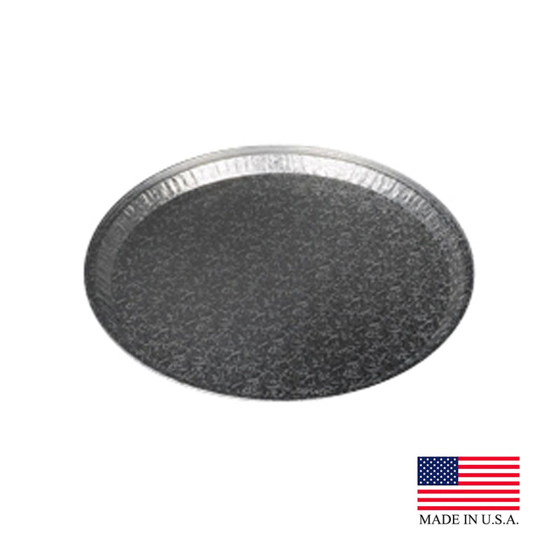 Aluminum Round Flat Serving Catering Tray 12in