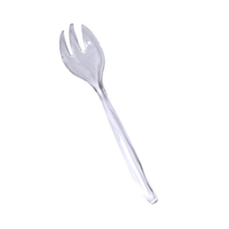 Swirls Clear Plastic Serving Forks 10in