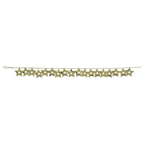 Gold Star Confetti Garland 9ft