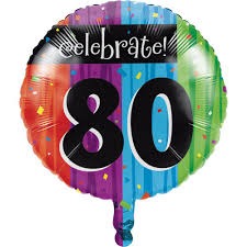18" Celebrate 80 Birthday - 355