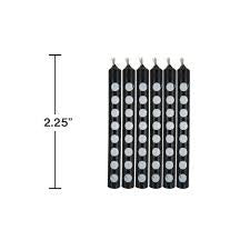Black Dots Candles 2.25in 12/ct