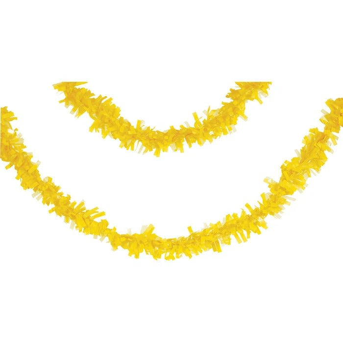 School Bus Yellow Tissue Garland 25ft