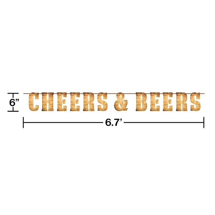 Cheers And Beers Letter Banner 80in x 6in