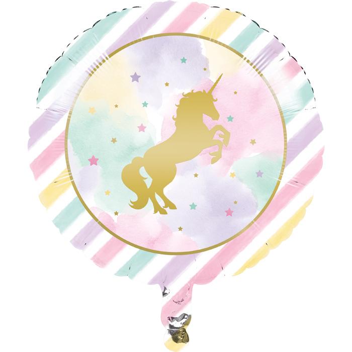 Unicorn Sparkle Metallic Balloon 18in