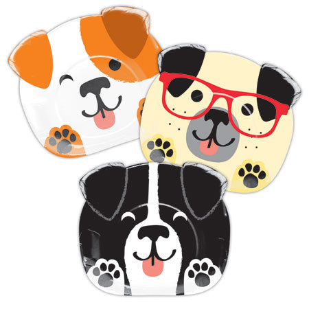Dog Party Assorted 9in Paper Plates 8/ct