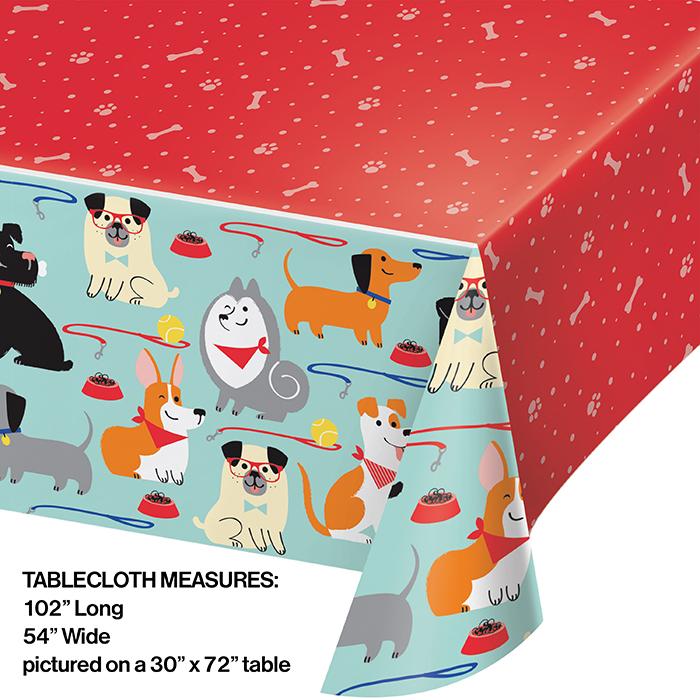 Dog Party Tablecover 54in x 102in