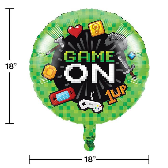Gaming Party 18in foil balloon
