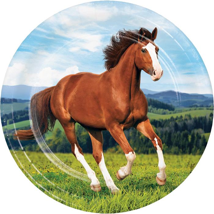 Horse And Pony 9in Dinner Plates 8/ct