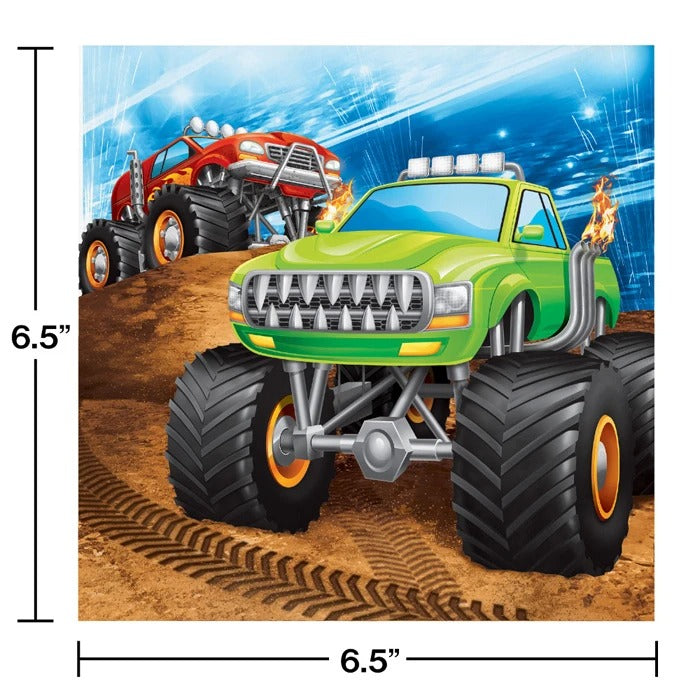 Monster Truck Rally Luncheon Napkins 16/ct