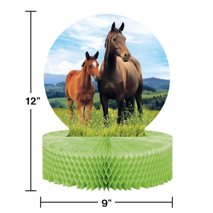 Horse And Pony Honeycomb Centerpiece 12in x 9in