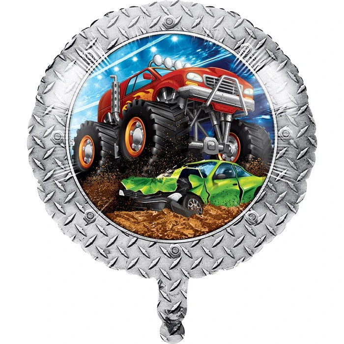 Monster Truck Rally 18in Metallic Balloon