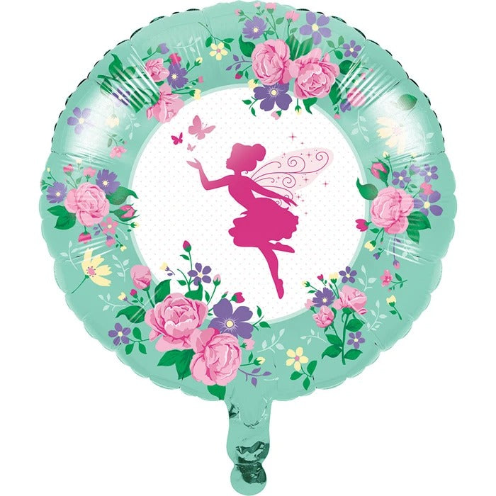 Floral Fairy Sparkle 18in Metallic Balloon