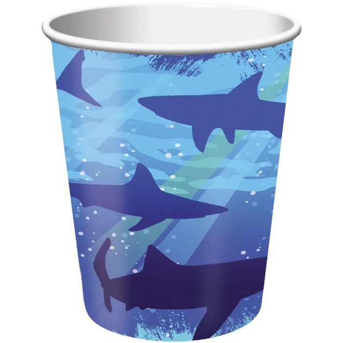 Shark Splash 9oz Paper Cups 8/ct