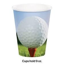 Sport Fanatic Golf Paper Cups 9oz 8/ct