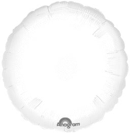 18" Metallic White Round - 418