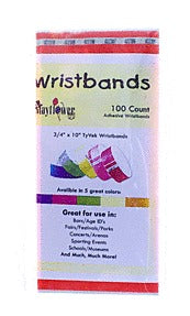 Tyvek Wristband - Glow Orange 3/4in 100//ct