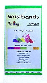 Tyvek Wristband - Lime 3/4in 100/ct