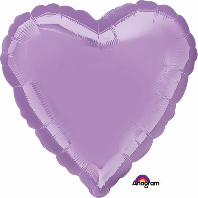 18" Pearl Lavender Heart - 383